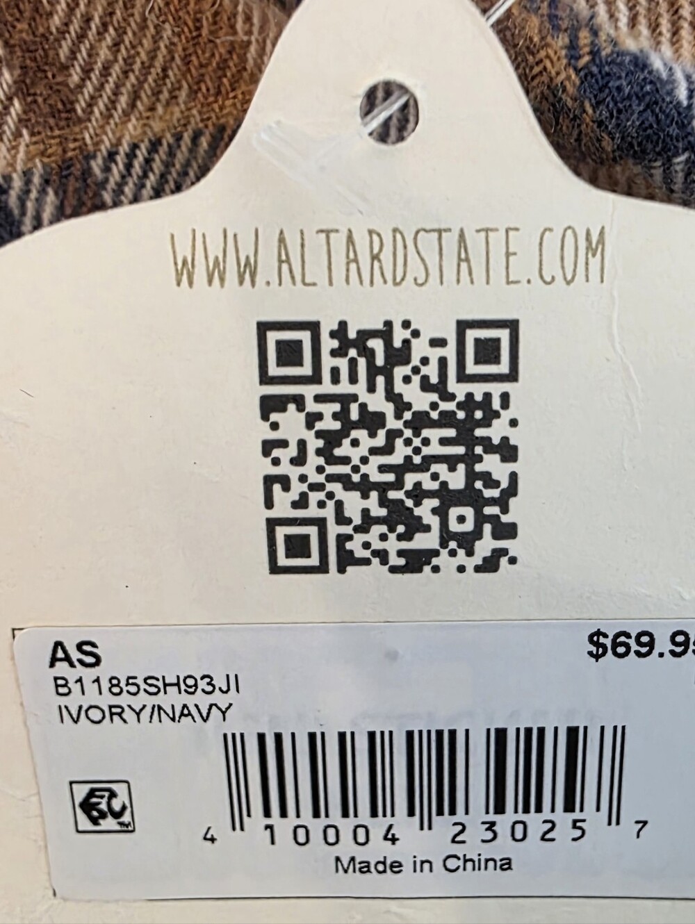 Altar'd State Nashville Plaid Flannel Cropped Shacket Large New - Picture 8 of 16